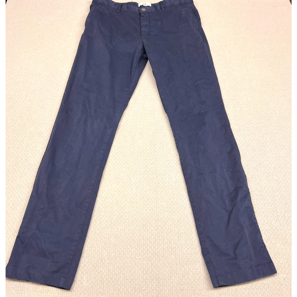 Spoke Build B Pants Mens 33x32 Navy Blue Chino Slim Straight Casual - Picture 1 of 11